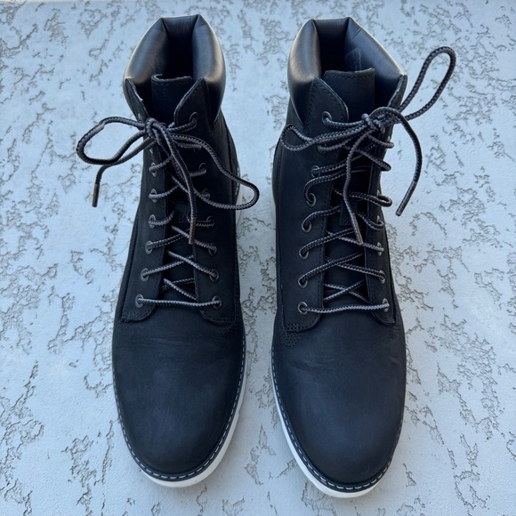 Timberland Women's Keeley Boot 8.5 Black Nubuck Leather Ankle SensorFlex Casual - Picture 2 of 10